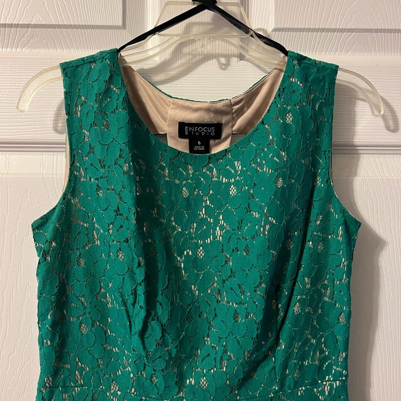 Enfocus green lace dress - Picture 4 of 4